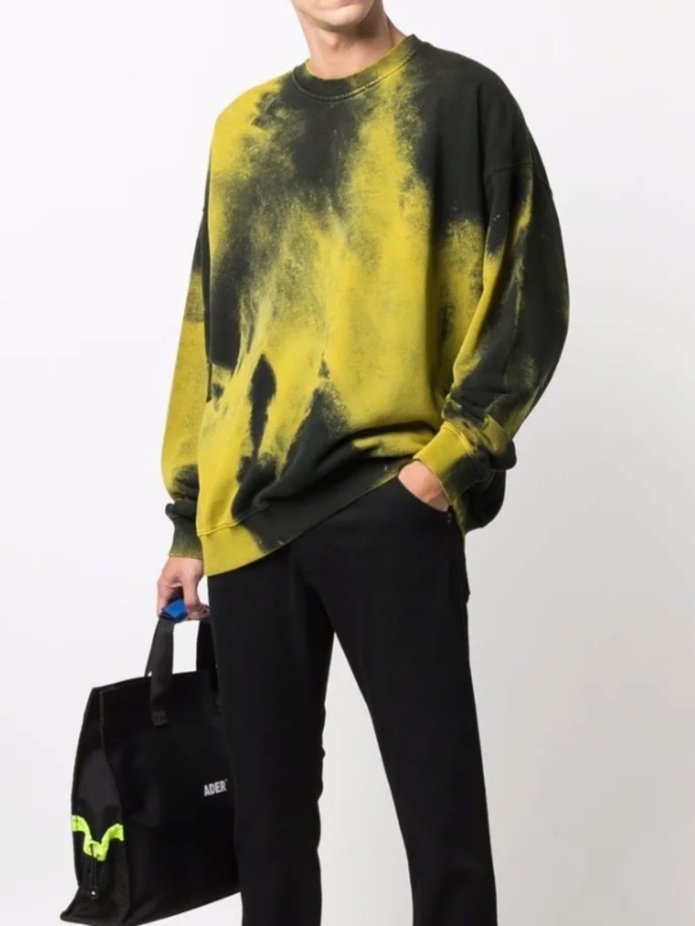 Diesel S-Mart-Rib Overdyed Crewneck Sweatshirt (MEDIUM OVERSIZED)